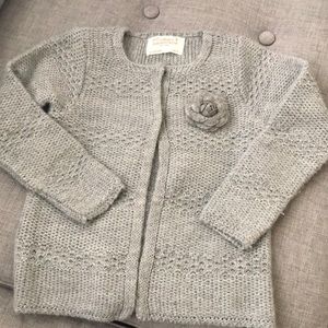 Little girl wool sweater cardigan